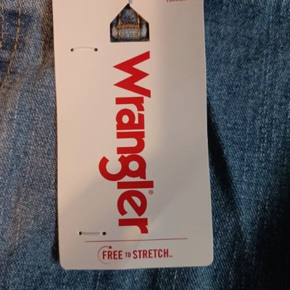 Wrangler Free To Stretch Denim Jeans Shorts Mens Size 46 Medium Wash 10" Inseam - Picture 6 of 8